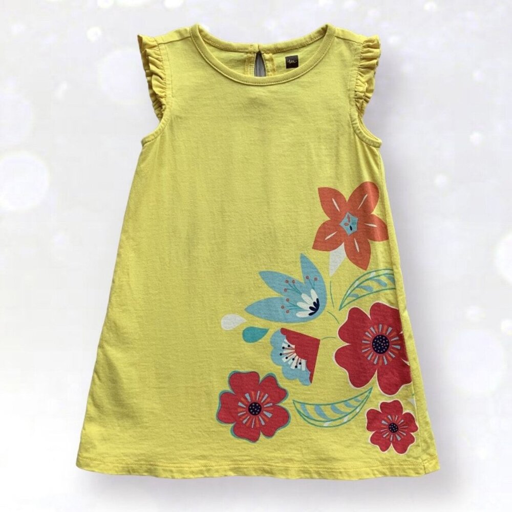 Tea Collection Vibrant Bouquet Graphic Baby Dress